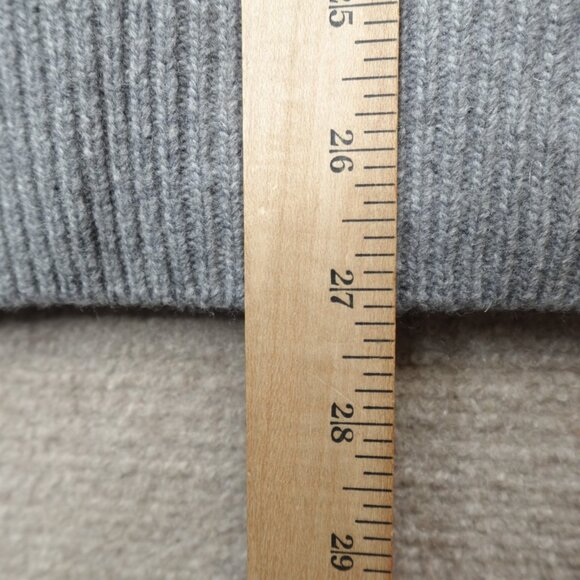 Lorenzo Magni Sweater XL Gray Shawl Cardigan Wool Nylon Made in Italy - Picture 7 of 10